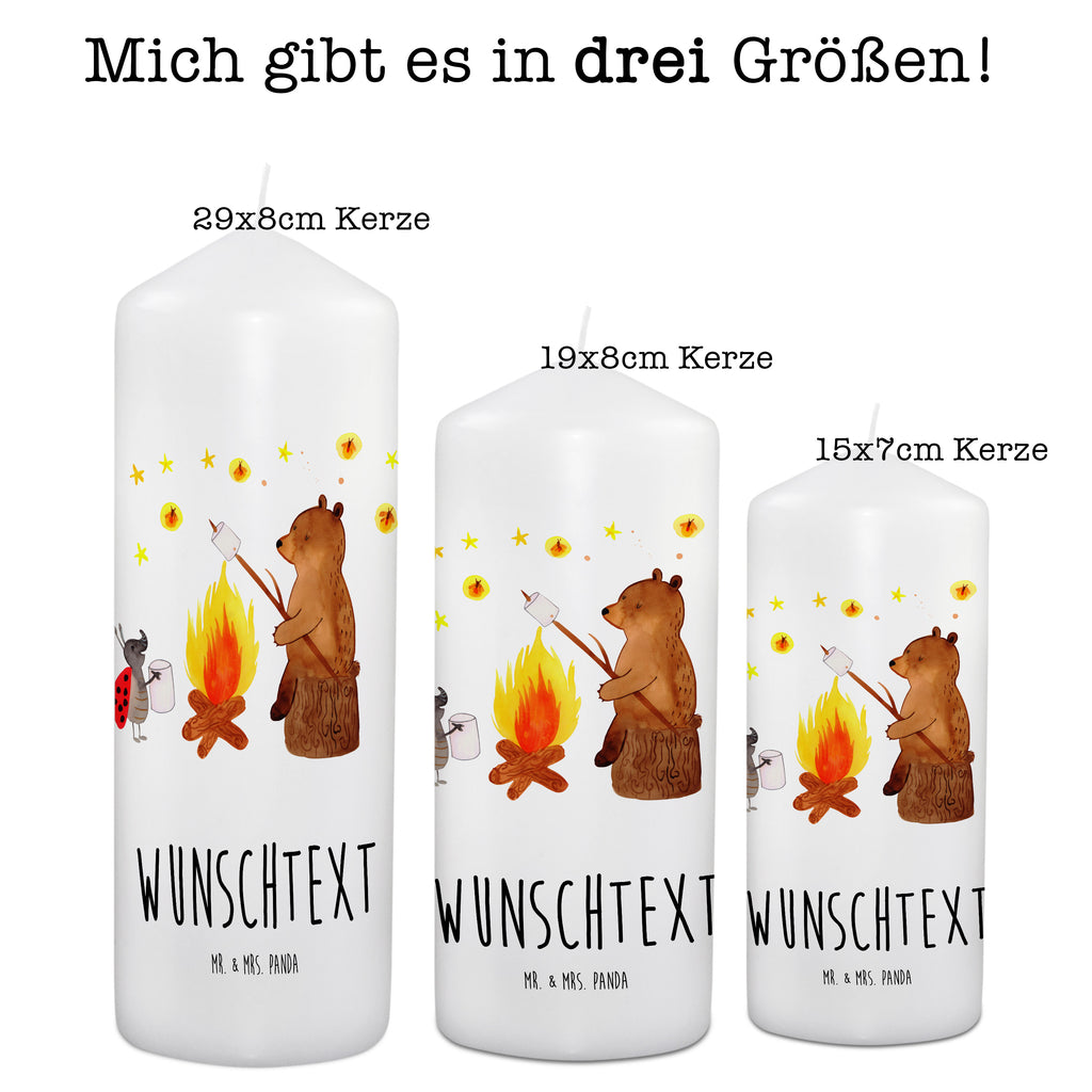 Personalisierte Kerze Bär & Marienkäfer Lagerfeuer Kerze, Taufkerze, Kommunionskerze, Geburtstagskerze, Geschenk Kerze, Taufgeschenk Kerze, Kerze mit Druck, Besondere Kerze, Geschenkidee Kerze, Kerze für Kommunion, Bär, Teddy, Teddybär, Lagerfeuer