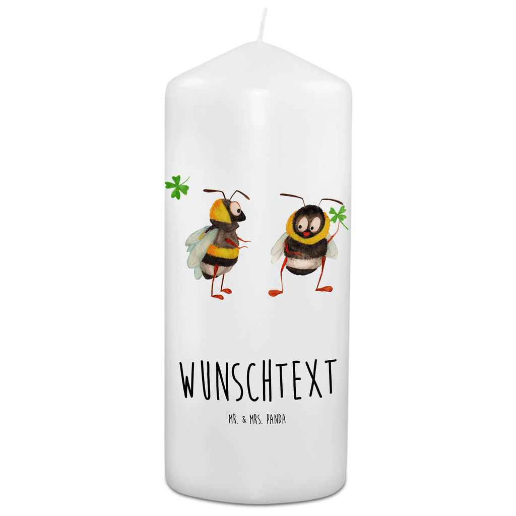 Personalisierte Kerze Hummeln mit Kleeblatt Kerze, Taufkerze, Kommunionskerze, Geburtstagskerze, Geschenk Kerze, Taufgeschenk Kerze, Kerze mit Druck, Besondere Kerze, Geschenkidee Kerze, Kerze für Kommunion, süße Tiermotive, gute Laune, lustige Sprüche, Tiere, Hummel, Biene, Spruch positiv, Biene Deko, Spruch schön, glücklich sein, glücklich werden, Spruch fröhlich