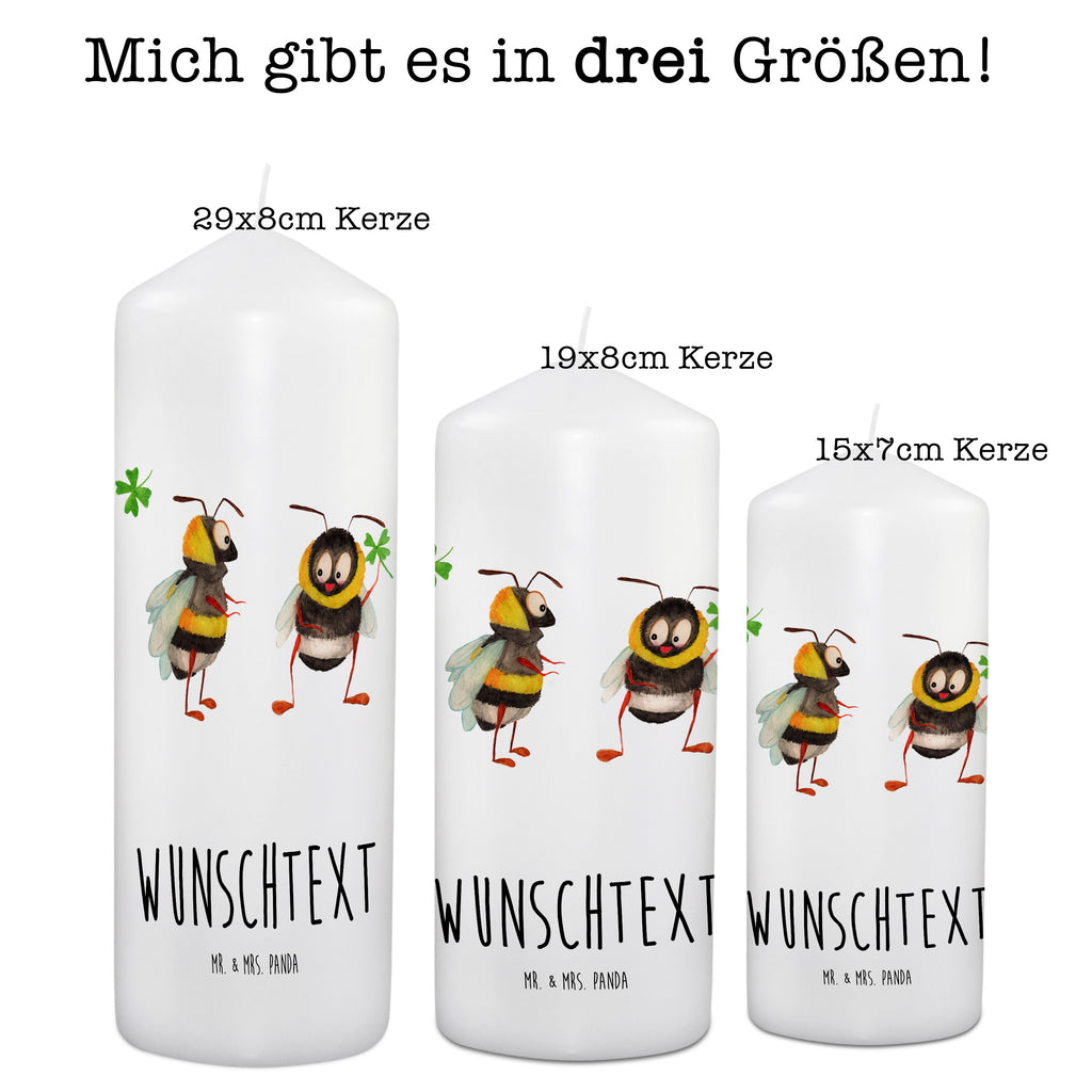 Personalisierte Kerze Hummeln mit Kleeblatt Kerze, Taufkerze, Kommunionskerze, Geburtstagskerze, Geschenk Kerze, Taufgeschenk Kerze, Kerze mit Druck, Besondere Kerze, Geschenkidee Kerze, Kerze für Kommunion, süße Tiermotive, gute Laune, lustige Sprüche, Tiere, Hummel, Biene, Spruch positiv, Biene Deko, Spruch schön, glücklich sein, glücklich werden, Spruch fröhlich