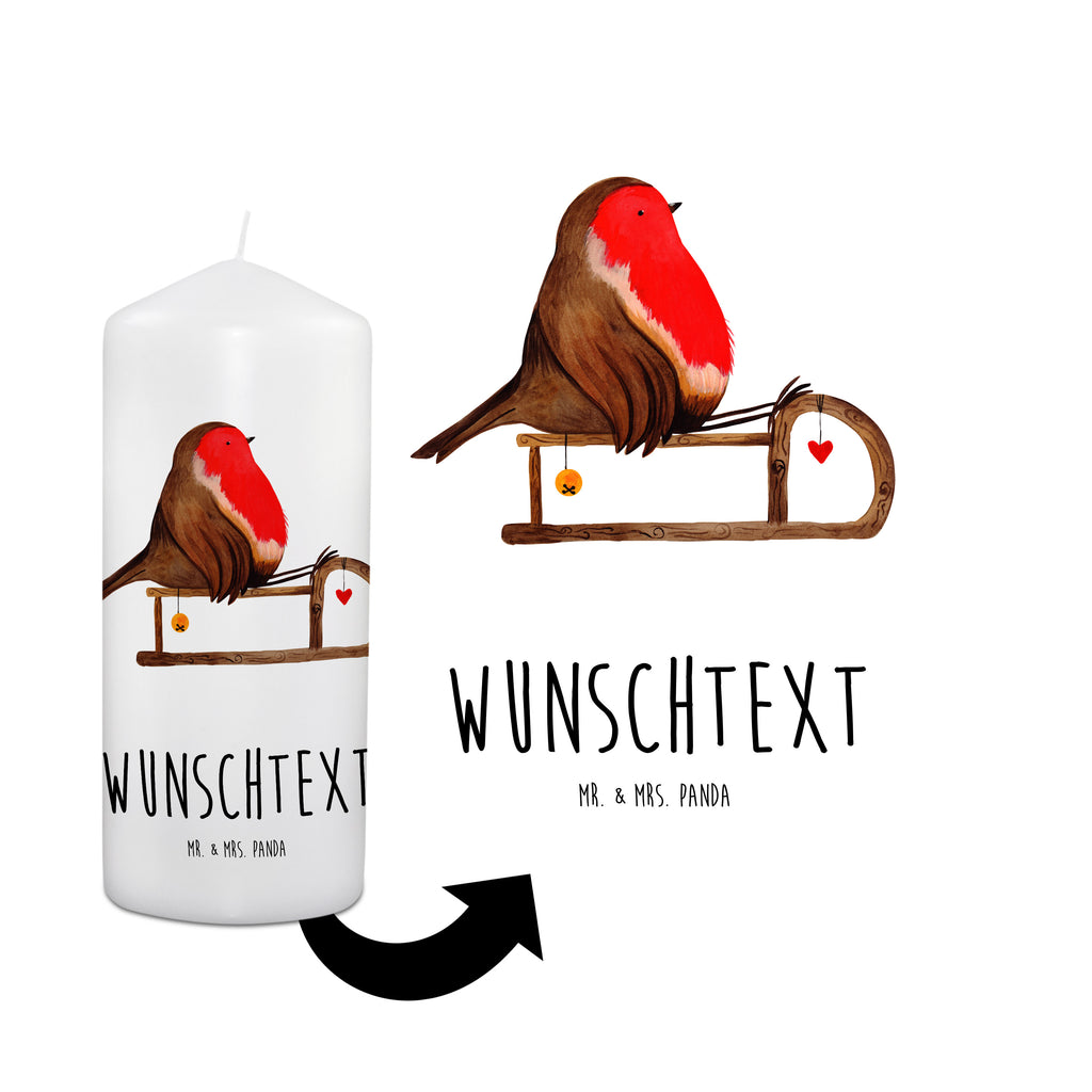 Personalisierte Kerze Rotkehlchen Schlitten Kerze, Taufkerze, Kommunionskerze, Geburtstagskerze, Geschenk Kerze, Taufgeschenk Kerze, Kerze mit Druck, Besondere Kerze, Geschenkidee Kerze, Kerze für Kommunion, Winter, Weihnachten, Weihnachtsdeko, Nikolaus, Advent, Heiligabend, Wintermotiv, Schlitten, Vogel