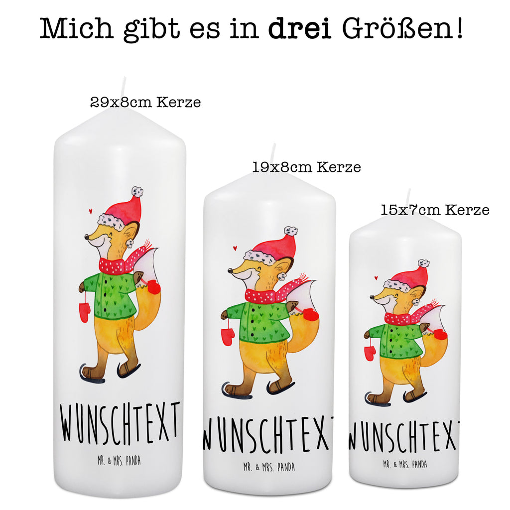 Personalisierte Kerze Fuchs  Schlittschuhe Kerze, Taufkerze, Kommunionskerze, Geburtstagskerze, Geschenk Kerze, Taufgeschenk Kerze, Kerze mit Druck, Besondere Kerze, Geschenkidee Kerze, Kerze für Kommunion, Winter, Weihnachten, Weihnachtsdeko, Nikolaus, Advent, Heiligabend, Wintermotiv, Weihnachtsmann, Weihnachtstage, Weihnachtsbaum, Tannenbaum, Weihnachtszeit
