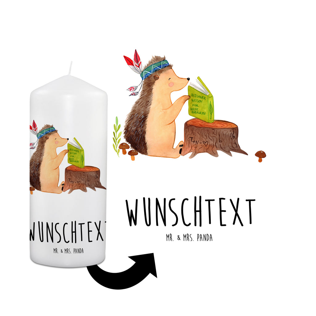 Personalisierte Kerze Igel Indianer Kerze, Taufkerze, Kommunionskerze, Geburtstagskerze, Geschenk Kerze, Taufgeschenk Kerze, Kerze mit Druck, Besondere Kerze, Geschenkidee Kerze, Kerze für Kommunion, Waldtiere, Tiere, Igel, Indianer, Abenteuer, Lagerfeuer, Camping