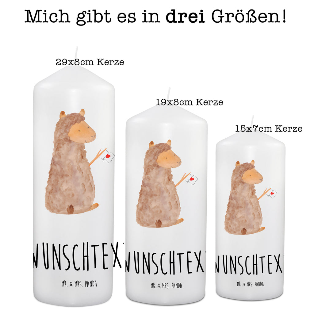 Personalisierte Kerze Alpaka Fahne Kerze, Taufkerze, Kommunionskerze, Geburtstagskerze, Geschenk Kerze, Taufgeschenk Kerze, Kerze mit Druck, Besondere Kerze, Geschenkidee Kerze, Kerze für Kommunion, Alpaka, Lama, Alpakas, Lamas, Liebe
