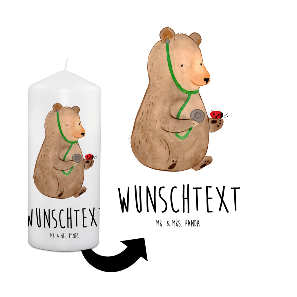 Personalisierte Kerze Bär Arzt Kerze, Taufkerze, Kommunionskerze, Geburtstagskerze, Geschenk Kerze, Taufgeschenk Kerze, Kerze mit Druck, Besondere Kerze, Geschenkidee Kerze, Kerze für Kommunion, Bär, Teddy, Teddybär, Arzt, Ärztin, Doktor, Professor, Doktorin, Professorin