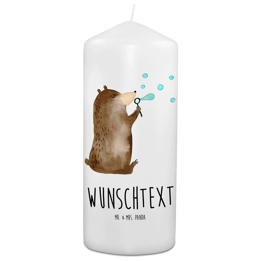 Personalisierte Kerze Bär Seifenblasen Kerze, Taufkerze, Kommunionskerze, Geburtstagskerze, Geschenk Kerze, Taufgeschenk Kerze, Kerze mit Druck, Besondere Kerze, Geschenkidee Kerze, Kerze für Kommunion, Bär, Teddy, Teddybär, Seifenblasen Bär Lustig Sein Glücklich Traurig Happy