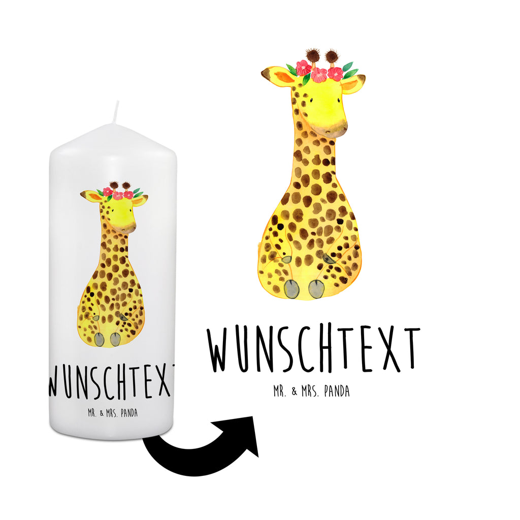 Personalisierte Kerze Giraffe Blumenkranz Kerze, Taufkerze, Kommunionskerze, Geburtstagskerze, Geschenk Kerze, Taufgeschenk Kerze, Kerze mit Druck, Besondere Kerze, Geschenkidee Kerze, Kerze für Kommunion, Afrika, Wildtiere, Giraffe, Blumenkranz, Abenteurer, Selbstliebe, Freundin