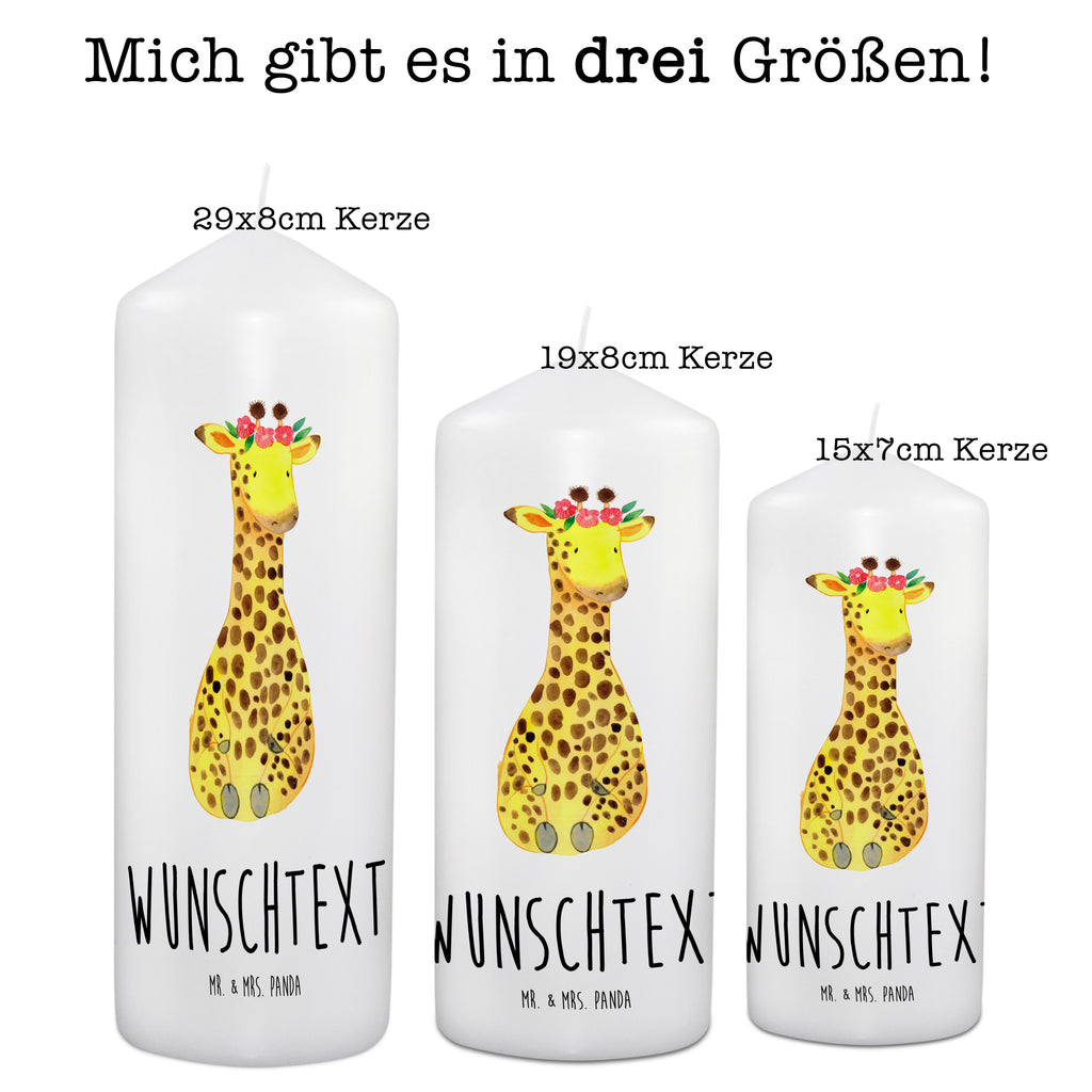 Personalisierte Kerze Giraffe Blumenkranz Kerze, Taufkerze, Kommunionskerze, Geburtstagskerze, Geschenk Kerze, Taufgeschenk Kerze, Kerze mit Druck, Besondere Kerze, Geschenkidee Kerze, Kerze für Kommunion, Afrika, Wildtiere, Giraffe, Blumenkranz, Abenteurer, Selbstliebe, Freundin