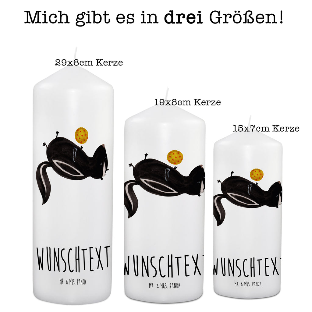 Personalisierte Kerze Stinktier Ball Kerze, Taufkerze, Kommunionskerze, Geburtstagskerze, Geschenk Kerze, Taufgeschenk Kerze, Kerze mit Druck, Besondere Kerze, Geschenkidee Kerze, Kerze für Kommunion, Stinktier, Skunk, Wildtier, Raubtier, Stinker, Stinki, verspielt, Weisheit