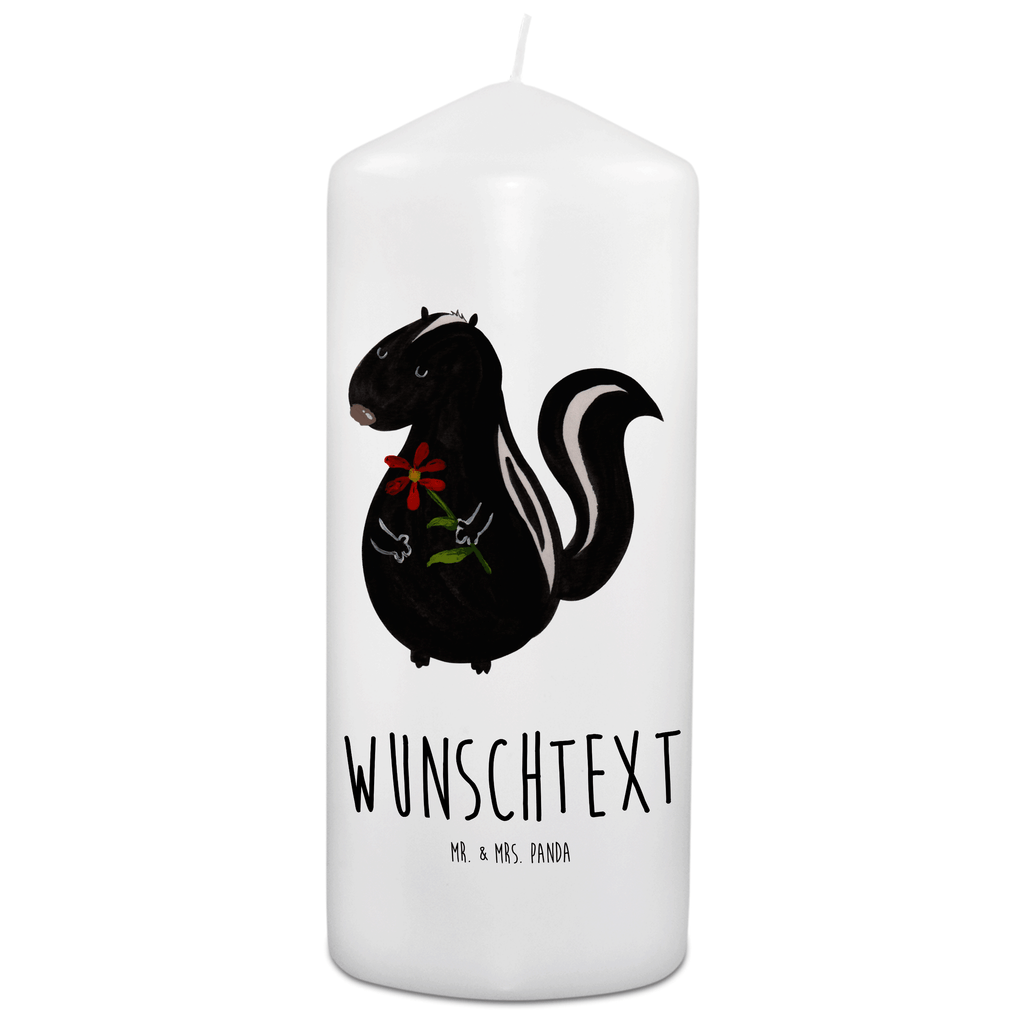 Personalisierte Kerze Stinktier Blume Kerze, Taufkerze, Kommunionskerze, Geburtstagskerze, Geschenk Kerze, Taufgeschenk Kerze, Kerze mit Druck, Besondere Kerze, Geschenkidee Kerze, Kerze für Kommunion, Stinktier, Skunk, Wildtier, Raubtier, Stinker, Stinki, Tagträumer, verträumt, Dreams, Träume