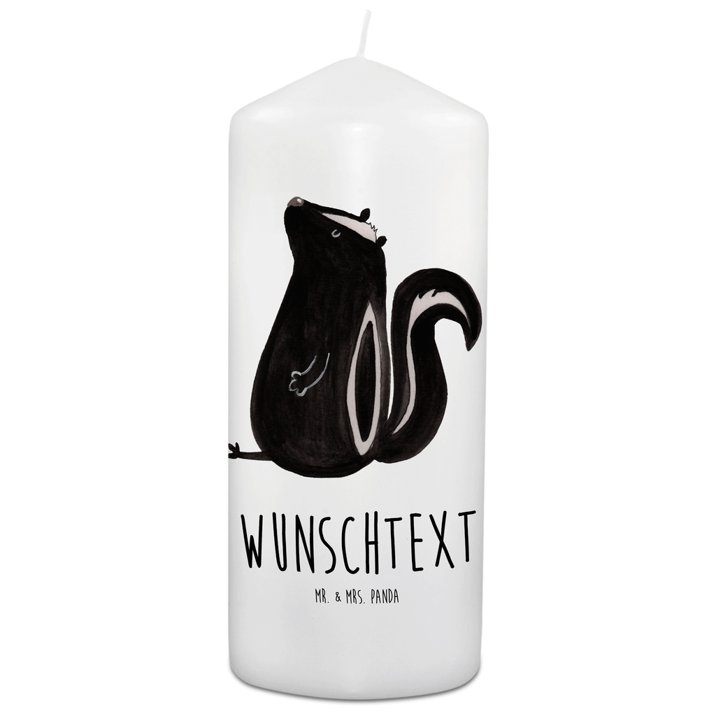 Personalisierte Kerze Stinktier sitzend Kerze, Taufkerze, Kommunionskerze, Geburtstagskerze, Geschenk Kerze, Taufgeschenk Kerze, Kerze mit Druck, Besondere Kerze, Geschenkidee Kerze, Kerze für Kommunion, Stinktier, Skunk, Wildtier, Raubtier, Stinker, Stinki, Spruch, Büro, Recht, Besserwisser