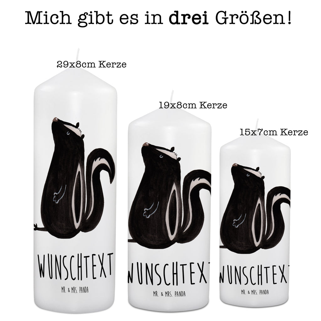 Personalisierte Kerze Stinktier sitzend Kerze, Taufkerze, Kommunionskerze, Geburtstagskerze, Geschenk Kerze, Taufgeschenk Kerze, Kerze mit Druck, Besondere Kerze, Geschenkidee Kerze, Kerze für Kommunion, Stinktier, Skunk, Wildtier, Raubtier, Stinker, Stinki, Spruch, Büro, Recht, Besserwisser