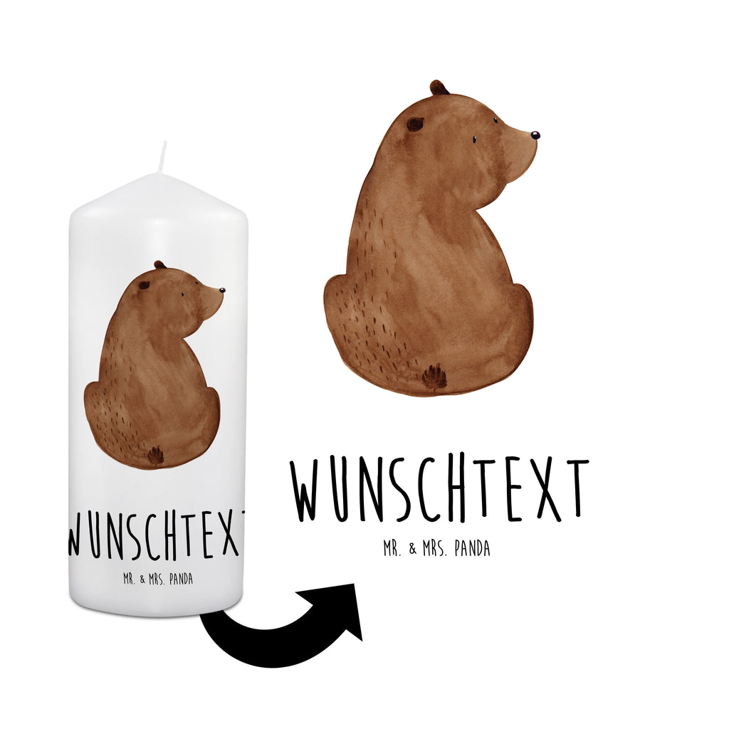 Personalisierte Kerze Bär Schulterblick Kerze, Taufkerze, Kommunionskerze, Geburtstagskerze, Geschenk Kerze, Taufgeschenk Kerze, Kerze mit Druck, Besondere Kerze, Geschenkidee Kerze, Kerze für Kommunion, Bär, Teddy, Teddybär, Selbstachtung, Weltansicht, Motivation, Bären, Bärenliebe, Weisheit
