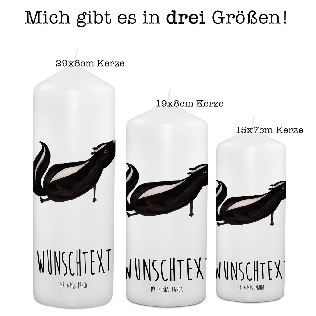 Personalisierte Kerze Stinktier Yoga Kerze, Taufkerze, Kommunionskerze, Geburtstagskerze, Geschenk Kerze, Taufgeschenk Kerze, Kerze mit Druck, Besondere Kerze, Geschenkidee Kerze, Kerze für Kommunion, Stinktier, Skunk, Wildtier, Raubtier, Stinker, Stinki, Yoga, Namaste, Lebe, Liebe, Lache