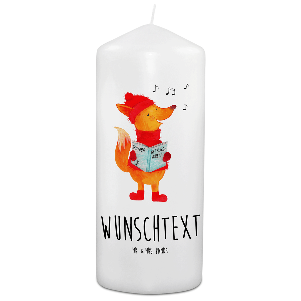 Personalisierte Kerze Fuchs Sänger Kerze, Taufkerze, Kommunionskerze, Geburtstagskerze, Geschenk Kerze, Taufgeschenk Kerze, Kerze mit Druck, Besondere Kerze, Geschenkidee Kerze, Kerze für Kommunion, Winter, Weihnachten, Weihnachtsdeko, Nikolaus, Advent, Heiligabend, Wintermotiv, Fuchs, Füchse, Sänger, Geschenk Sänger, Singen, Weihnachtslieder