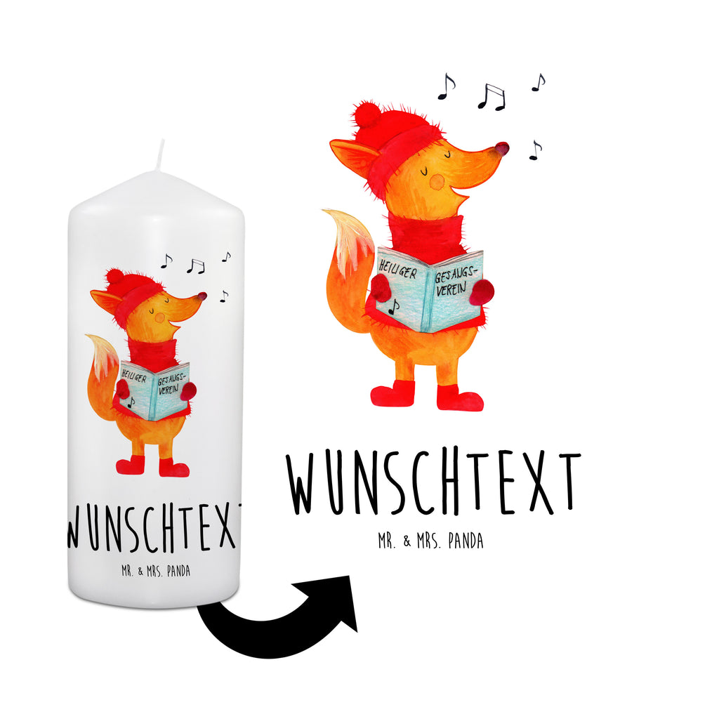 Personalisierte Kerze Fuchs Sänger Kerze, Taufkerze, Kommunionskerze, Geburtstagskerze, Geschenk Kerze, Taufgeschenk Kerze, Kerze mit Druck, Besondere Kerze, Geschenkidee Kerze, Kerze für Kommunion, Winter, Weihnachten, Weihnachtsdeko, Nikolaus, Advent, Heiligabend, Wintermotiv, Fuchs, Füchse, Sänger, Geschenk Sänger, Singen, Weihnachtslieder
