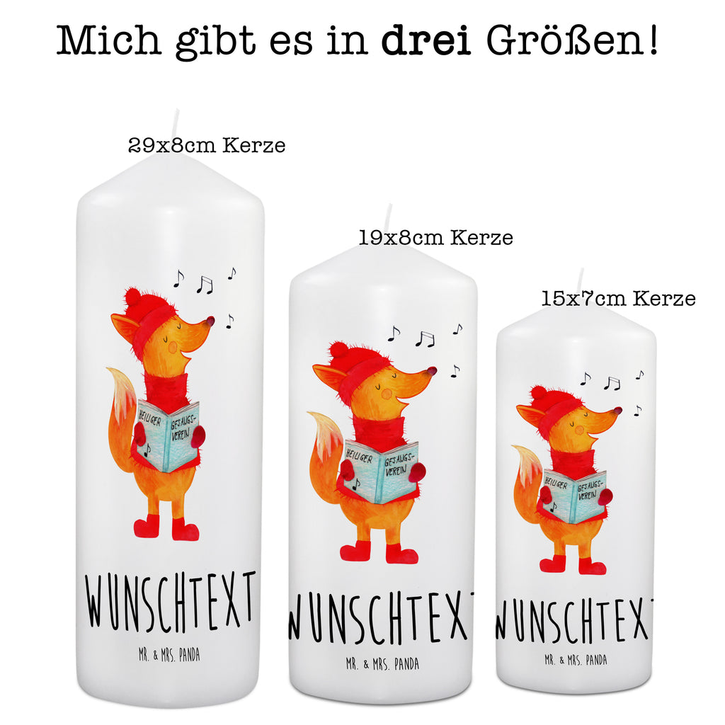 Personalisierte Kerze Fuchs Sänger Kerze, Taufkerze, Kommunionskerze, Geburtstagskerze, Geschenk Kerze, Taufgeschenk Kerze, Kerze mit Druck, Besondere Kerze, Geschenkidee Kerze, Kerze für Kommunion, Winter, Weihnachten, Weihnachtsdeko, Nikolaus, Advent, Heiligabend, Wintermotiv, Fuchs, Füchse, Sänger, Geschenk Sänger, Singen, Weihnachtslieder