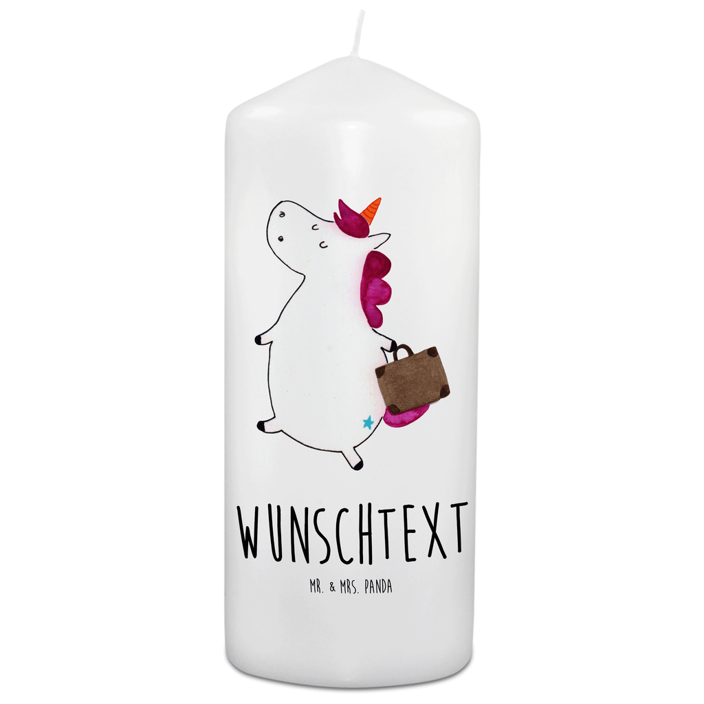 Personalisierte Kerze Einhorn Koffer Kerze, Taufkerze, Kommunionskerze, Geburtstagskerze, Geschenk Kerze, Taufgeschenk Kerze, Kerze mit Druck, Besondere Kerze, Geschenkidee Kerze, Kerze für Kommunion, Einhorn, Einhörner, Einhorn Deko, Pegasus, Unicorn, unicorn, Koffer, Verreisen, Reise, Gepäck, Abenteuer, Erwachsen, Kind, albern, Spaß, lustig, witzig