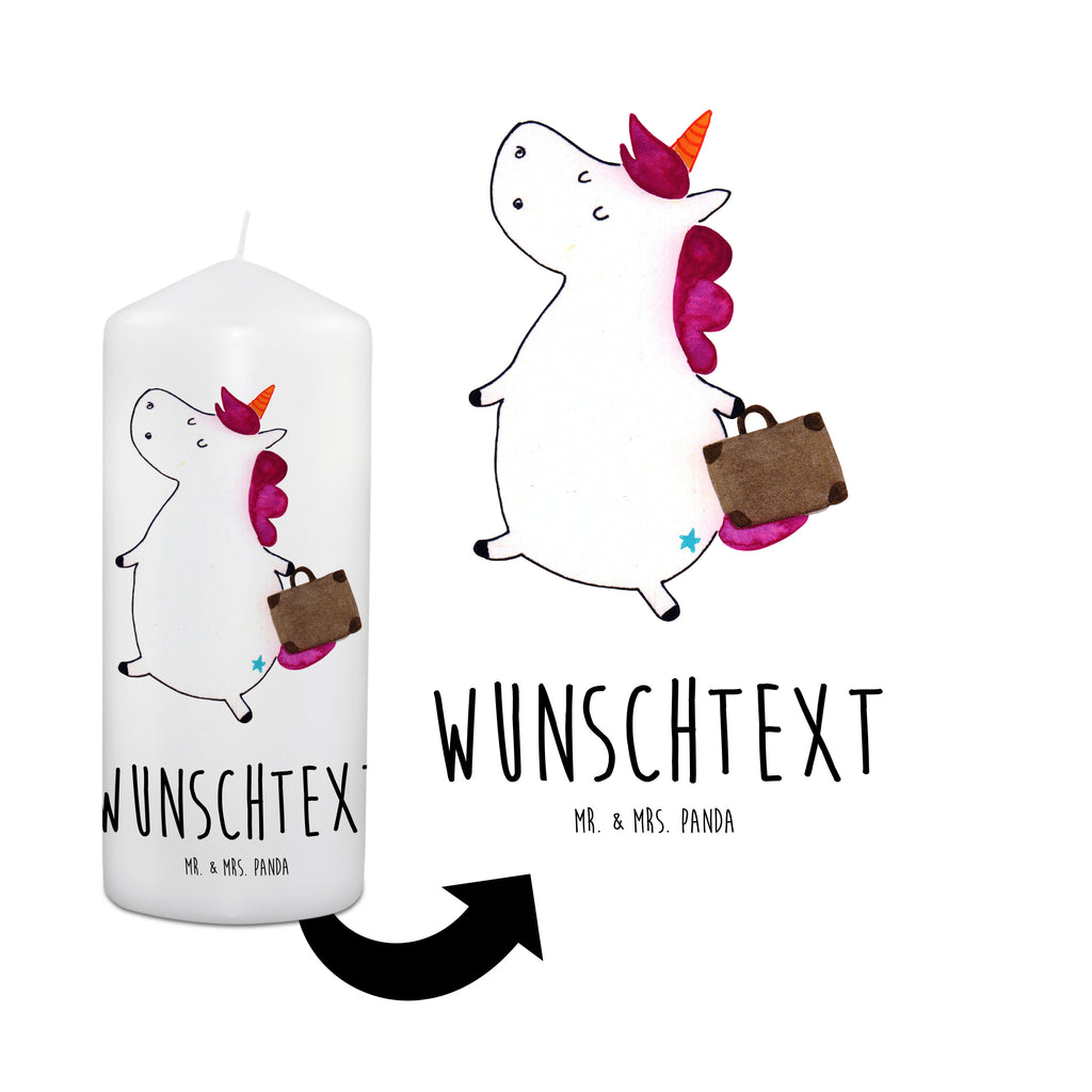 Personalisierte Kerze Einhorn Koffer Kerze, Taufkerze, Kommunionskerze, Geburtstagskerze, Geschenk Kerze, Taufgeschenk Kerze, Kerze mit Druck, Besondere Kerze, Geschenkidee Kerze, Kerze für Kommunion, Einhorn, Einhörner, Einhorn Deko, Pegasus, Unicorn, unicorn, Koffer, Verreisen, Reise, Gepäck, Abenteuer, Erwachsen, Kind, albern, Spaß, lustig, witzig