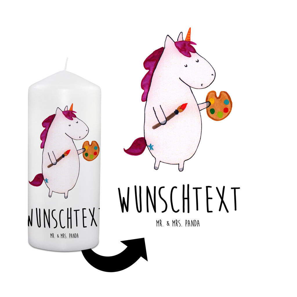Personalisierte Kerze Einhorn Künstler Kerze, Taufkerze, Kommunionskerze, Geburtstagskerze, Geschenk Kerze, Taufgeschenk Kerze, Kerze mit Druck, Besondere Kerze, Geschenkidee Kerze, Kerze für Kommunion, Einhorn, Einhörner, Einhorn Deko, Pegasus, Unicorn, Englisch, Künstler, Artist, Malen, Zeichnen, Welt, Farbe, Stift, Pinsel, Geschenk, Maler
