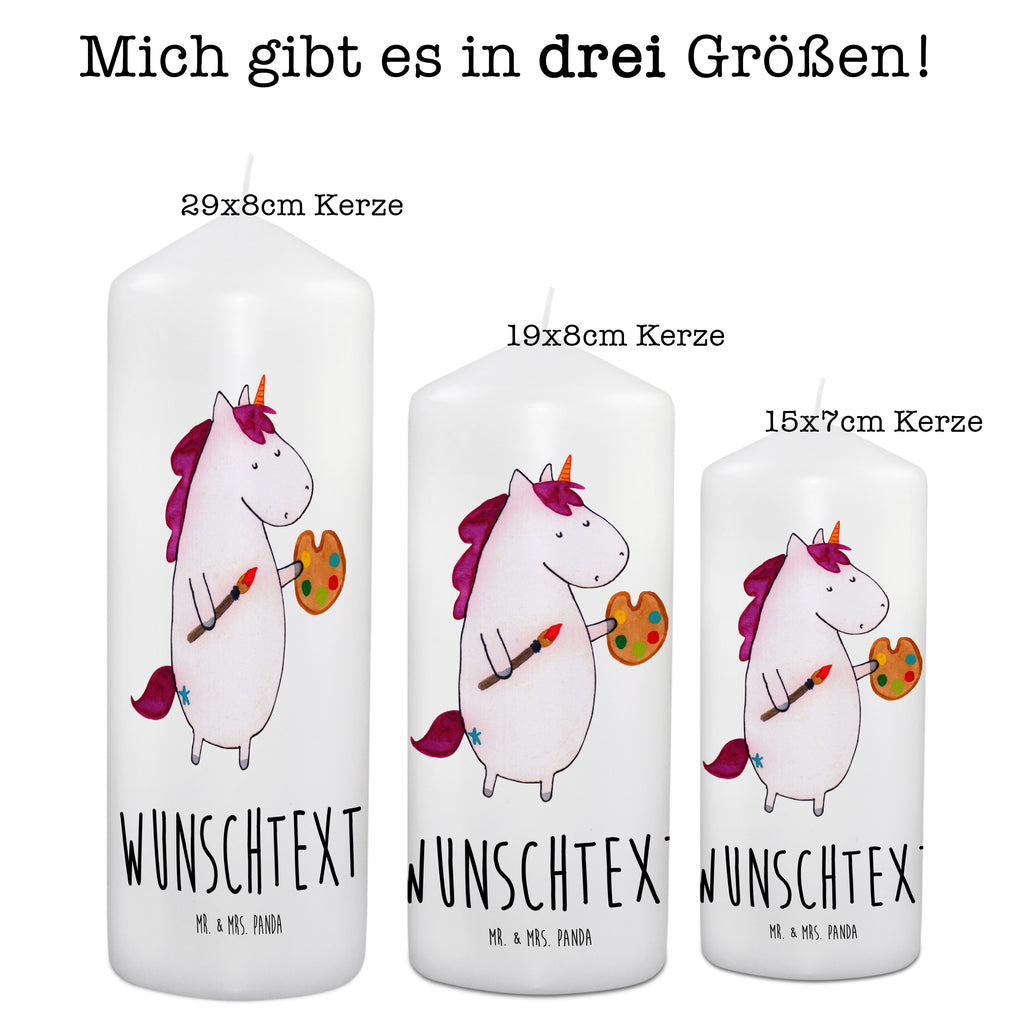 Personalisierte Kerze Einhorn Künstler Kerze, Taufkerze, Kommunionskerze, Geburtstagskerze, Geschenk Kerze, Taufgeschenk Kerze, Kerze mit Druck, Besondere Kerze, Geschenkidee Kerze, Kerze für Kommunion, Einhorn, Einhörner, Einhorn Deko, Pegasus, Unicorn, Englisch, Künstler, Artist, Malen, Zeichnen, Welt, Farbe, Stift, Pinsel, Geschenk, Maler