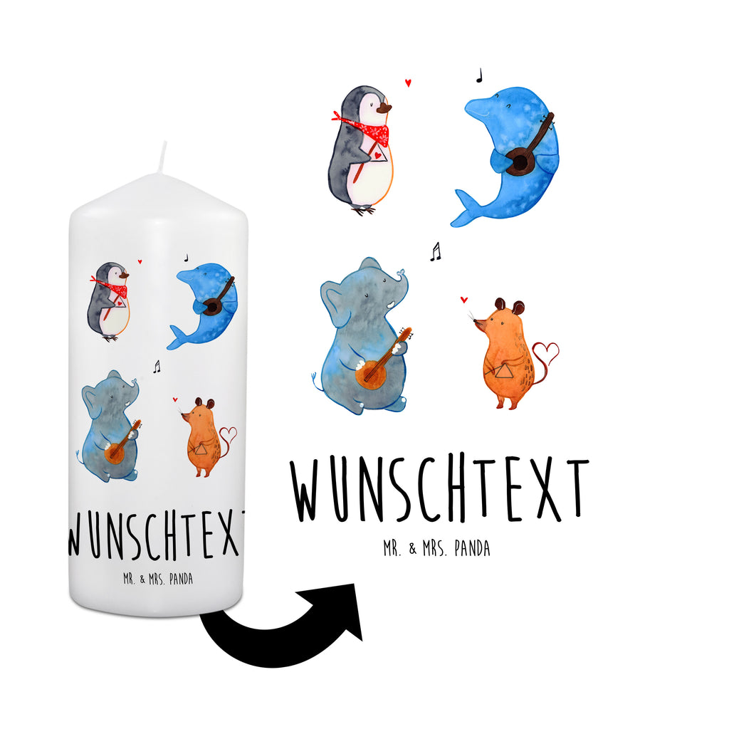 Personalisierte Kerze Big Band Kerze, Taufkerze, Kommunionskerze, Geburtstagskerze, Geschenk Kerze, Taufgeschenk Kerze, Kerze mit Druck, Besondere Kerze, Geschenkidee Kerze, Kerze für Kommunion, Tiermotive, Gute Laune, lustige Sprüche, Tiere, Hund, Pinguin, Maus, Elefant, Delfin, Gitarre, Band, Triangel, Musikanten, Musik