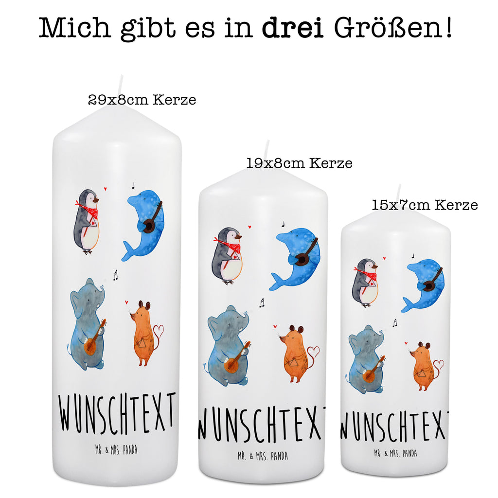 Personalisierte Kerze Big Band Kerze, Taufkerze, Kommunionskerze, Geburtstagskerze, Geschenk Kerze, Taufgeschenk Kerze, Kerze mit Druck, Besondere Kerze, Geschenkidee Kerze, Kerze für Kommunion, Tiermotive, Gute Laune, lustige Sprüche, Tiere, Hund, Pinguin, Maus, Elefant, Delfin, Gitarre, Band, Triangel, Musikanten, Musik