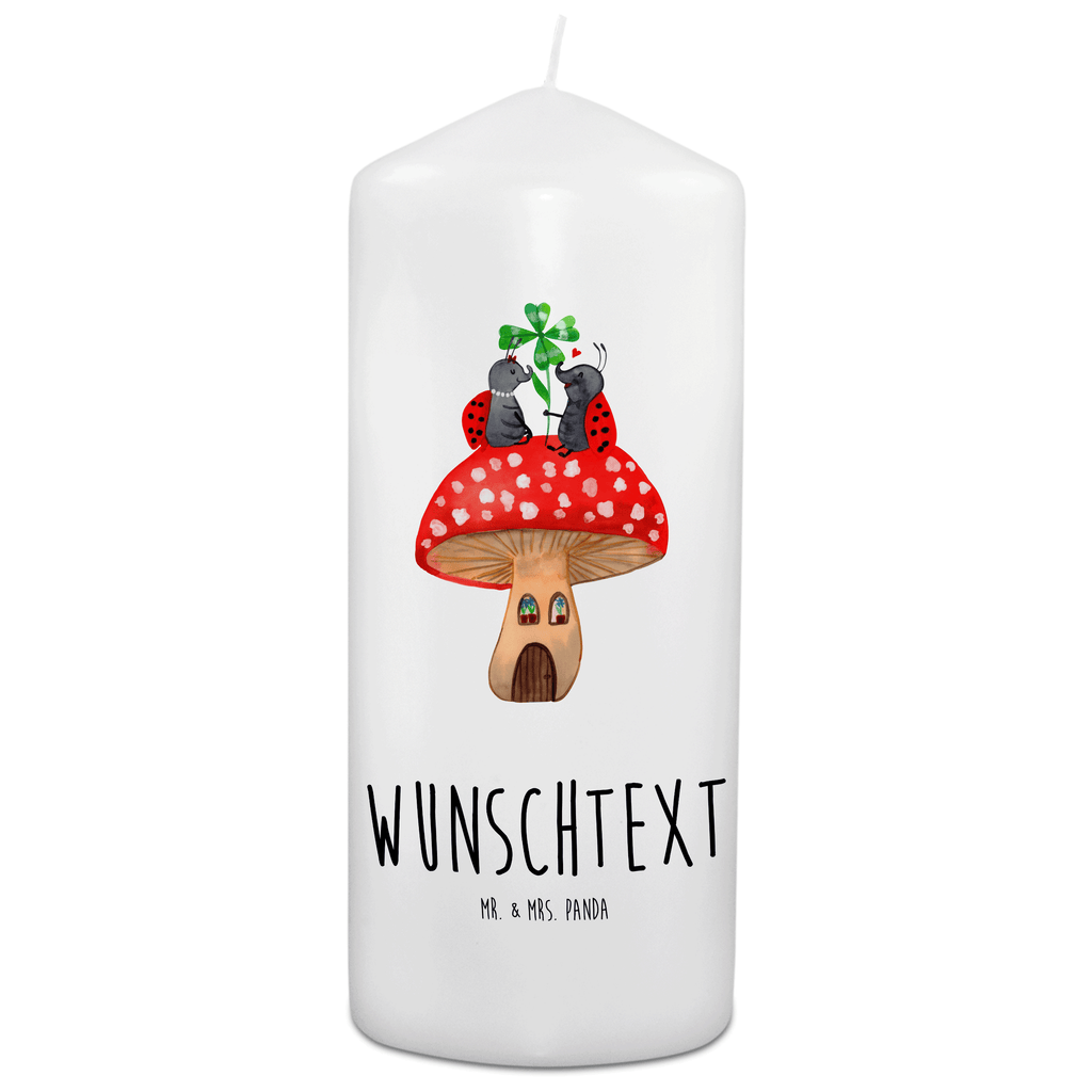 Personalisierte Kerze Marienkäfer Paar Fliegenpilz Kerze, Taufkerze, Kommunionskerze, Geburtstagskerze, Geschenk Kerze, Taufgeschenk Kerze, Kerze mit Druck, Besondere Kerze, Geschenkidee Kerze, Kerze für Kommunion, süße Tiermotive, gute Laune, lustige Sprüche, Tiere, Haus, Wohnung, zuhause, Fliegenpilz, Marienkäfer, Fleigenpilzhaus