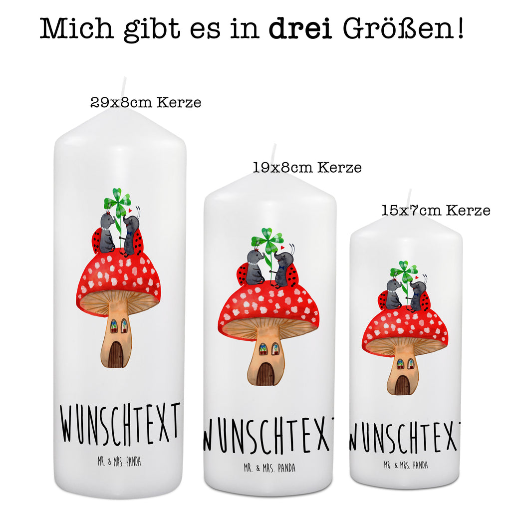 Personalisierte Kerze Marienkäfer Paar Fliegenpilz Kerze, Taufkerze, Kommunionskerze, Geburtstagskerze, Geschenk Kerze, Taufgeschenk Kerze, Kerze mit Druck, Besondere Kerze, Geschenkidee Kerze, Kerze für Kommunion, süße Tiermotive, gute Laune, lustige Sprüche, Tiere, Haus, Wohnung, zuhause, Fliegenpilz, Marienkäfer, Fleigenpilzhaus