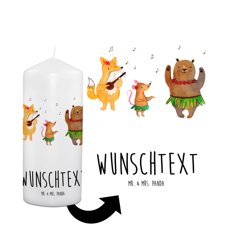 Personalisierte Kerze Waldtiere Aloha Kerze, Taufkerze, Kommunionskerze, Geburtstagskerze, Geschenk Kerze, Taufgeschenk Kerze, Kerze mit Druck, Besondere Kerze, Geschenkidee Kerze, Kerze für Kommunion, süße Tiermotive, gute Laune, lustige Sprüche, Tiere, Wald, Waldtiere, Musik, Aloha, Bär, Hase, Igel, Tanzen, Leben, Lachen