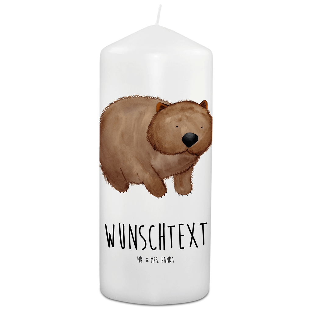 Personalisierte Kerze Wombat Kerze, Taufkerze, Kommunionskerze, Geburtstagskerze, Geschenk Kerze, Taufgeschenk Kerze, Kerze mit Druck, Besondere Kerze, Geschenkidee Kerze, Kerze für Kommunion, süße Tiermotive, gute Laune, lustige Sprüche, Tiere, Wombat, Das Leben ist schön, Motivation, Spruch, Australien