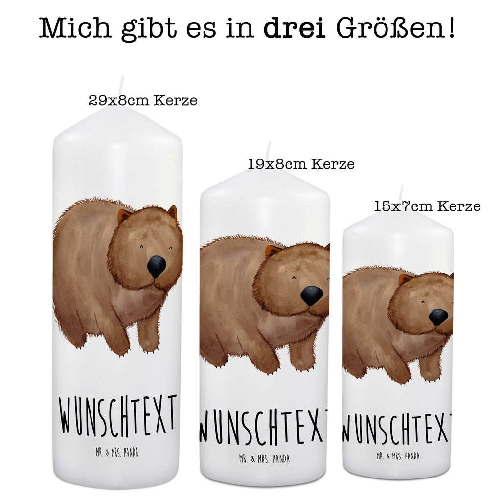 Personalisierte Kerze Wombat Kerze, Taufkerze, Kommunionskerze, Geburtstagskerze, Geschenk Kerze, Taufgeschenk Kerze, Kerze mit Druck, Besondere Kerze, Geschenkidee Kerze, Kerze für Kommunion, süße Tiermotive, gute Laune, lustige Sprüche, Tiere, Wombat, Das Leben ist schön, Motivation, Spruch, Australien