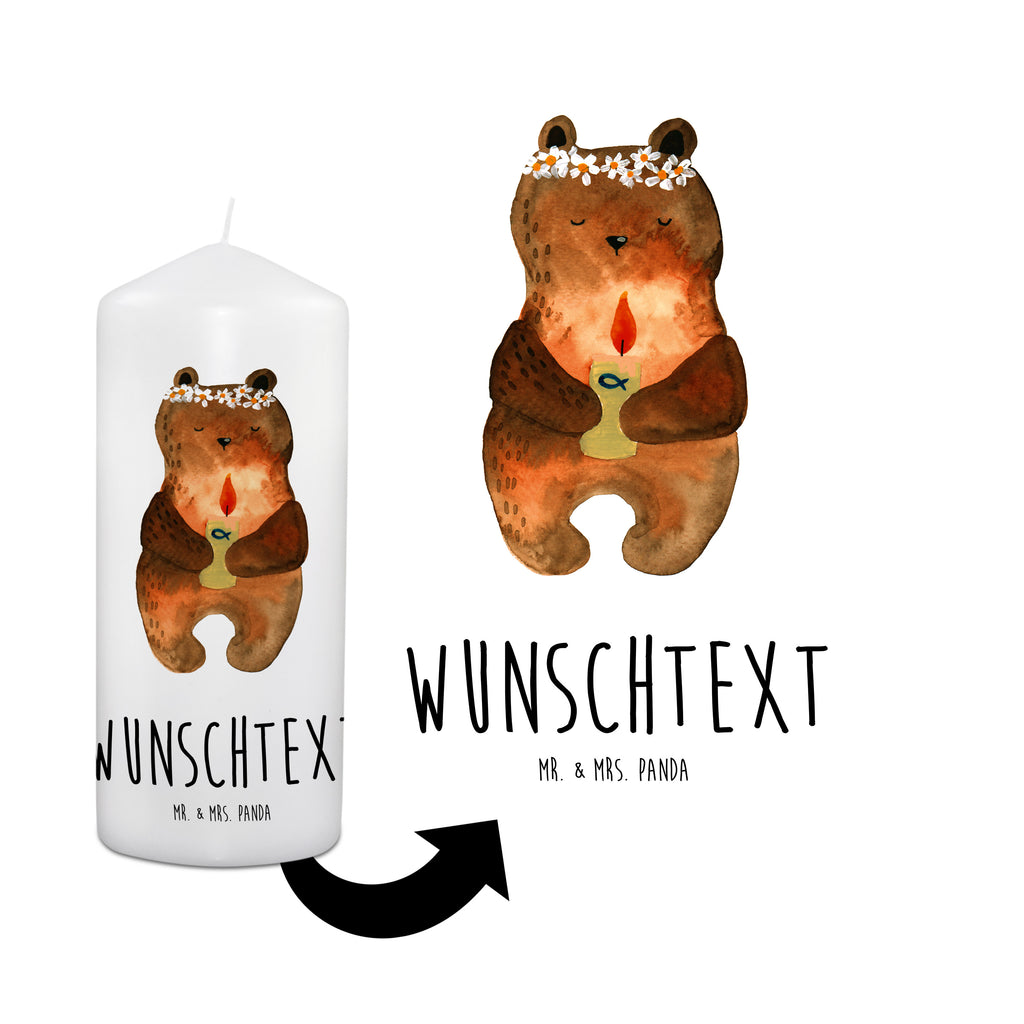 Personalisierte Kerze Kommunion-Bär Kerze, Taufkerze, Kommunionskerze, Geburtstagskerze, Geschenk Kerze, Taufgeschenk Kerze, Kerze mit Druck, Besondere Kerze, Geschenkidee Kerze, Kerze für Kommunion, Bär, Teddy, Teddybär, Kommunion, Gottes Segen, katholisch