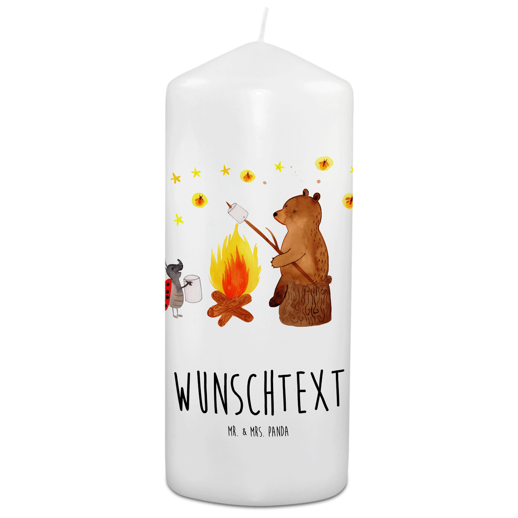 Personalisierte Kerze Bär & Marienkäfer Lagerfeuer Kerze, Taufkerze, Kommunionskerze, Geburtstagskerze, Geschenk Kerze, Taufgeschenk Kerze, Kerze mit Druck, Besondere Kerze, Geschenkidee Kerze, Kerze für Kommunion, Bär, Teddy, Teddybär, Lagerfeuer