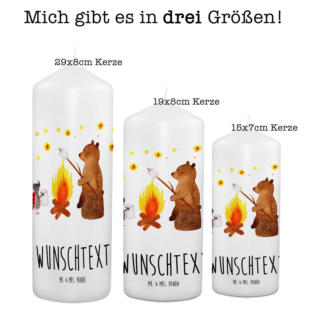 Personalisierte Kerze Bär & Marienkäfer Lagerfeuer Kerze, Taufkerze, Kommunionskerze, Geburtstagskerze, Geschenk Kerze, Taufgeschenk Kerze, Kerze mit Druck, Besondere Kerze, Geschenkidee Kerze, Kerze für Kommunion, Bär, Teddy, Teddybär, Lagerfeuer