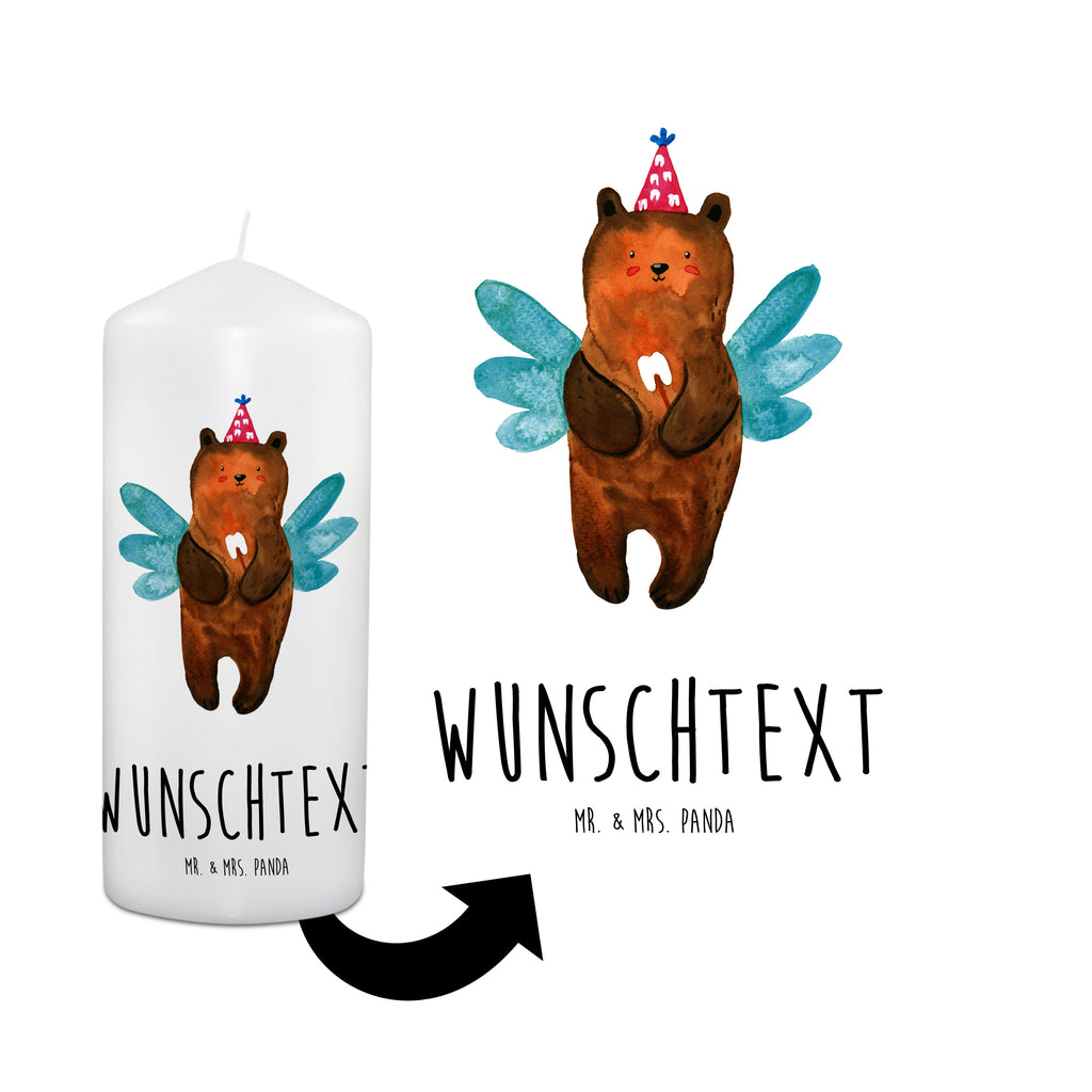 Personalisierte Kerze Zahnfee Bär Kerze, Taufkerze, Kommunionskerze, Geburtstagskerze, Geschenk Kerze, Taufgeschenk Kerze, Kerze mit Druck, Besondere Kerze, Geschenkidee Kerze, Kerze für Kommunion, Bär, Teddy, Teddybär, Zahnfee, Fee, Milchzahn, Erster Zahn