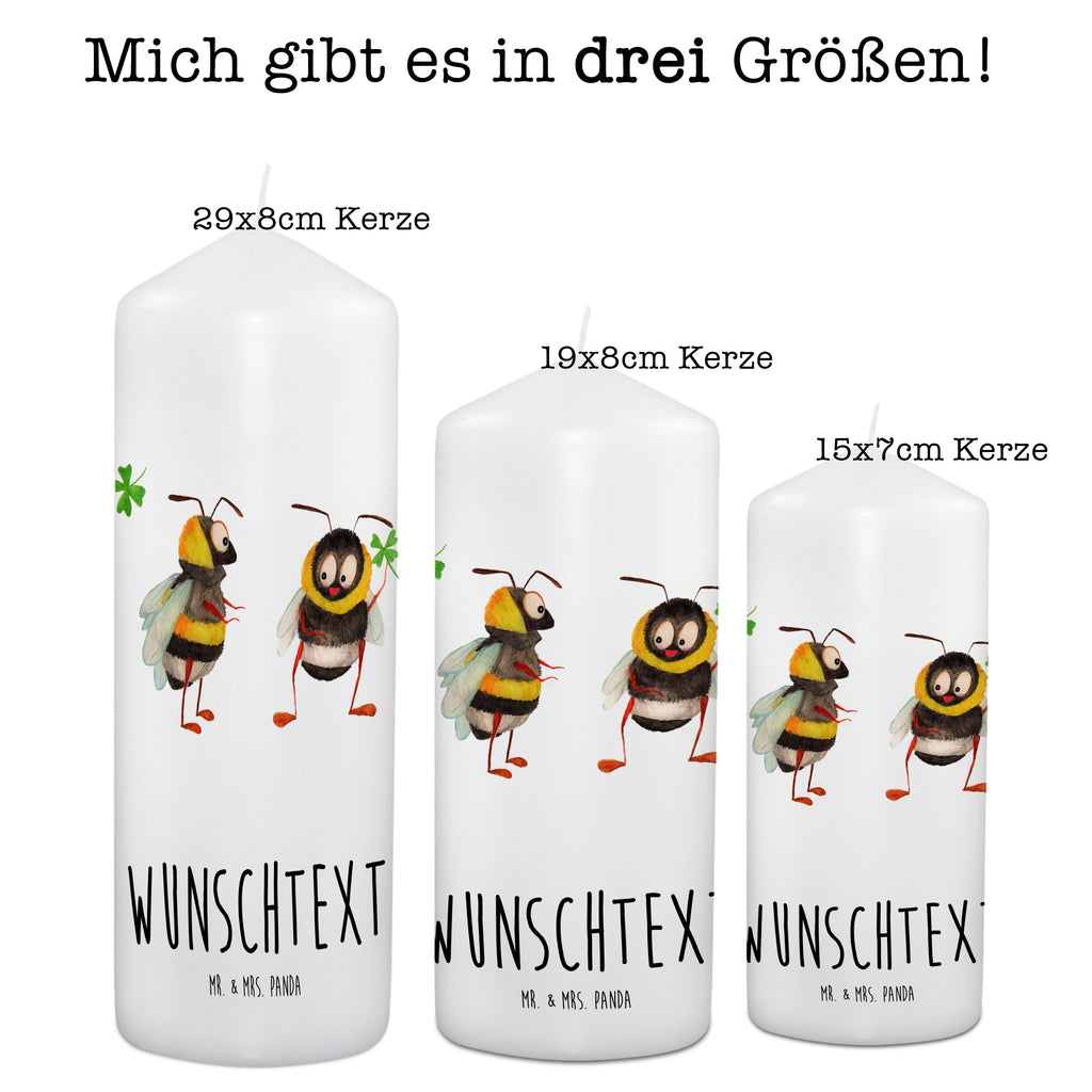 Personalisierte Kerze Hummeln mit Kleeblatt Kerze, Taufkerze, Kommunionskerze, Geburtstagskerze, Geschenk Kerze, Taufgeschenk Kerze, Kerze mit Druck, Besondere Kerze, Geschenkidee Kerze, Kerze für Kommunion, süße Tiermotive, gute Laune, lustige Sprüche, Tiere, Hummel, Biene, Spruch positiv, Biene Deko, Spruch schön, glücklich sein, glücklich werden, Spruch fröhlich