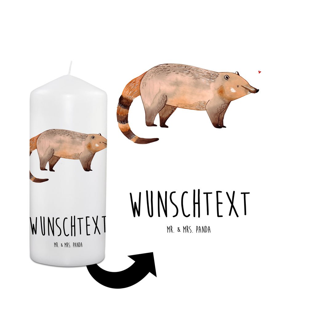 Personalisierte Kerze Nasenbär Kerze, Taufkerze, Kommunionskerze, Geburtstagskerze, Geschenk Kerze, Taufgeschenk Kerze, Kerze mit Druck, Besondere Kerze, Geschenkidee Kerze, Kerze für Kommunion, Tiermotive, Gute Laune, lustige Sprüche, Tiere, Nasenbär, Nasenbären, Rüsselbär, Bär