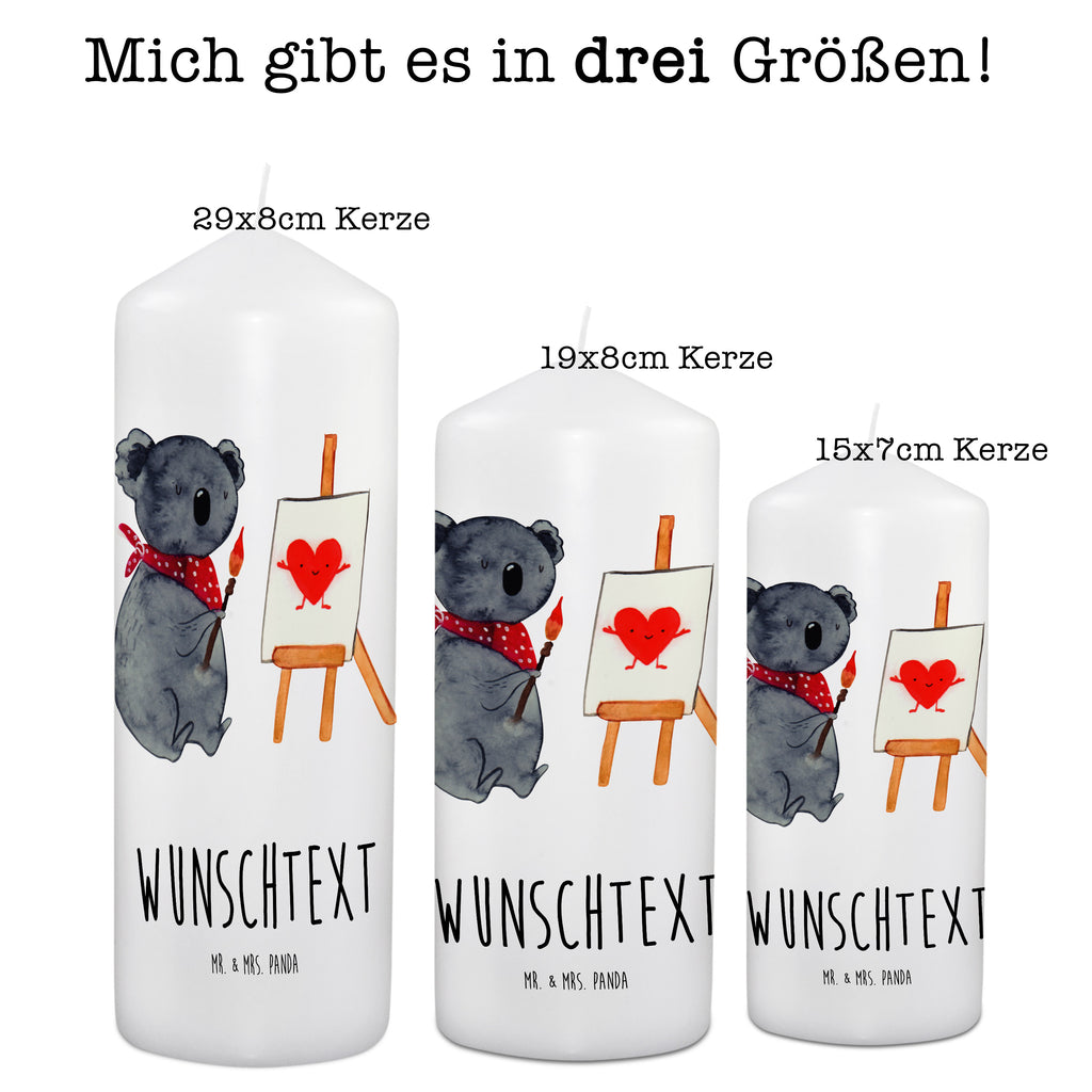 Personalisierte Kerze Koala Künstler Kerze, Taufkerze, Kommunionskerze, Geburtstagskerze, Geschenk Kerze, Taufgeschenk Kerze, Kerze mit Druck, Besondere Kerze, Geschenkidee Kerze, Kerze für Kommunion, Koala, Koalabär, Liebe, Liebensbeweis, Liebesgeschenk, Gefühle, Künstler, zeichnen