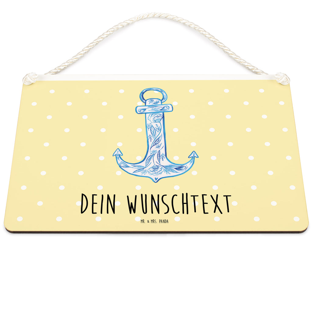 Personalisiertes Deko Schild Anker Blau Dekoschild, Deko Schild, Schild, Tür Schild, Türschild, Holzschild, Wandschild, Wanddeko, süße Tiermotive, gute Laune, lustige Sprüche, Tiere