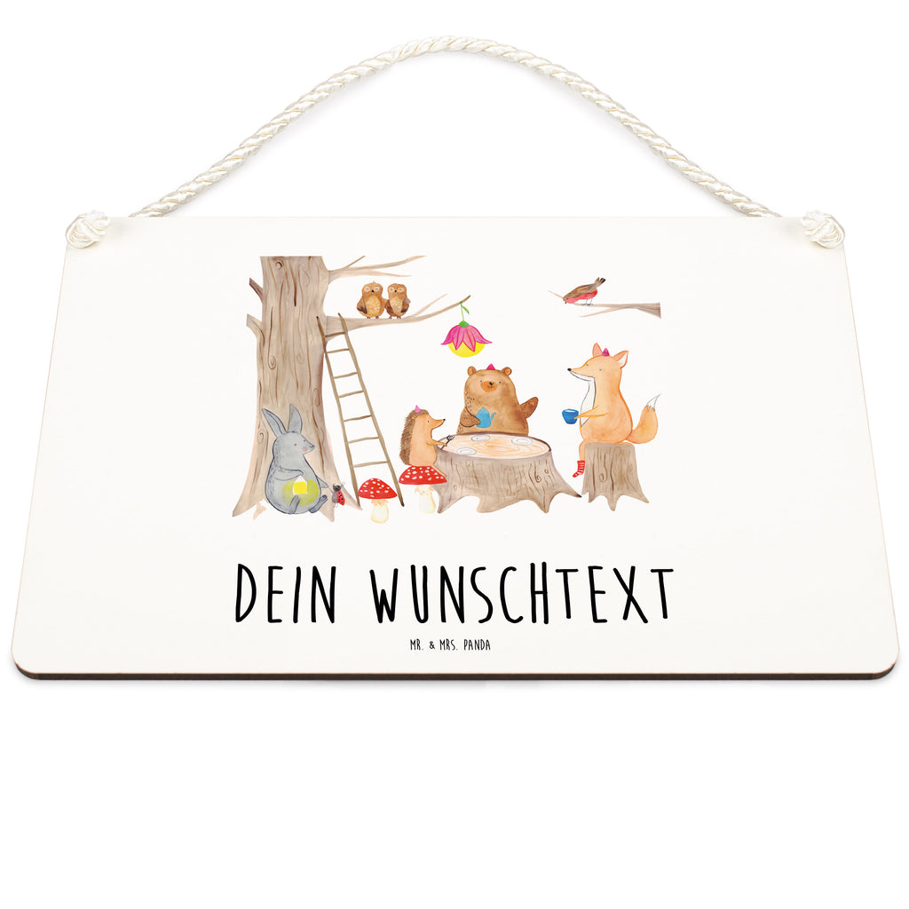 Personalisiertes Deko Schild Waldtiere Picknick Dekoschild, Deko Schild, Schild, Tür Schild, Türschild, Holzschild, Wandschild, Wanddeko, süße Tiermotive, gute Laune, lustige Sprüche, Tiere, Waldtiere, Picknick, Wald, Fuchs, Hase, Igel, Maus, Eichhörnchen