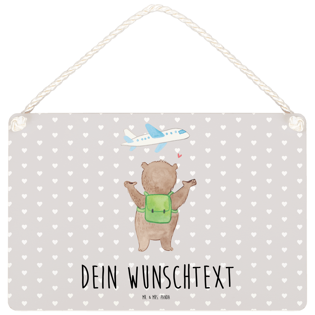 Personalisiertes Deko Schild Bär Flugzeug Dekoschild, Deko Schild, Schild, Tür Schild, Türschild, Holzschild, Wandschild, Wanddeko, Liebe, Partner, Freund, Freundin, Ehemann, Ehefrau, Heiraten, Verlobung, Heiratsantrag, Liebesgeschenk, Jahrestag, Hocheitstag, Valentinstag, Geschenk für Frauen, Hochzeitstag, Mitbringsel, Geschenk für Freundin, Geschenk für Partner, Liebesbeweis, für Männer, für Ehemann