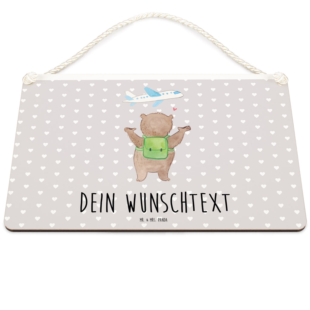 Personalisiertes Deko Schild Bär Flugzeug Dekoschild, Deko Schild, Schild, Tür Schild, Türschild, Holzschild, Wandschild, Wanddeko, Liebe, Partner, Freund, Freundin, Ehemann, Ehefrau, Heiraten, Verlobung, Heiratsantrag, Liebesgeschenk, Jahrestag, Hocheitstag, Valentinstag, Geschenk für Frauen, Hochzeitstag, Mitbringsel, Geschenk für Freundin, Geschenk für Partner, Liebesbeweis, für Männer, für Ehemann