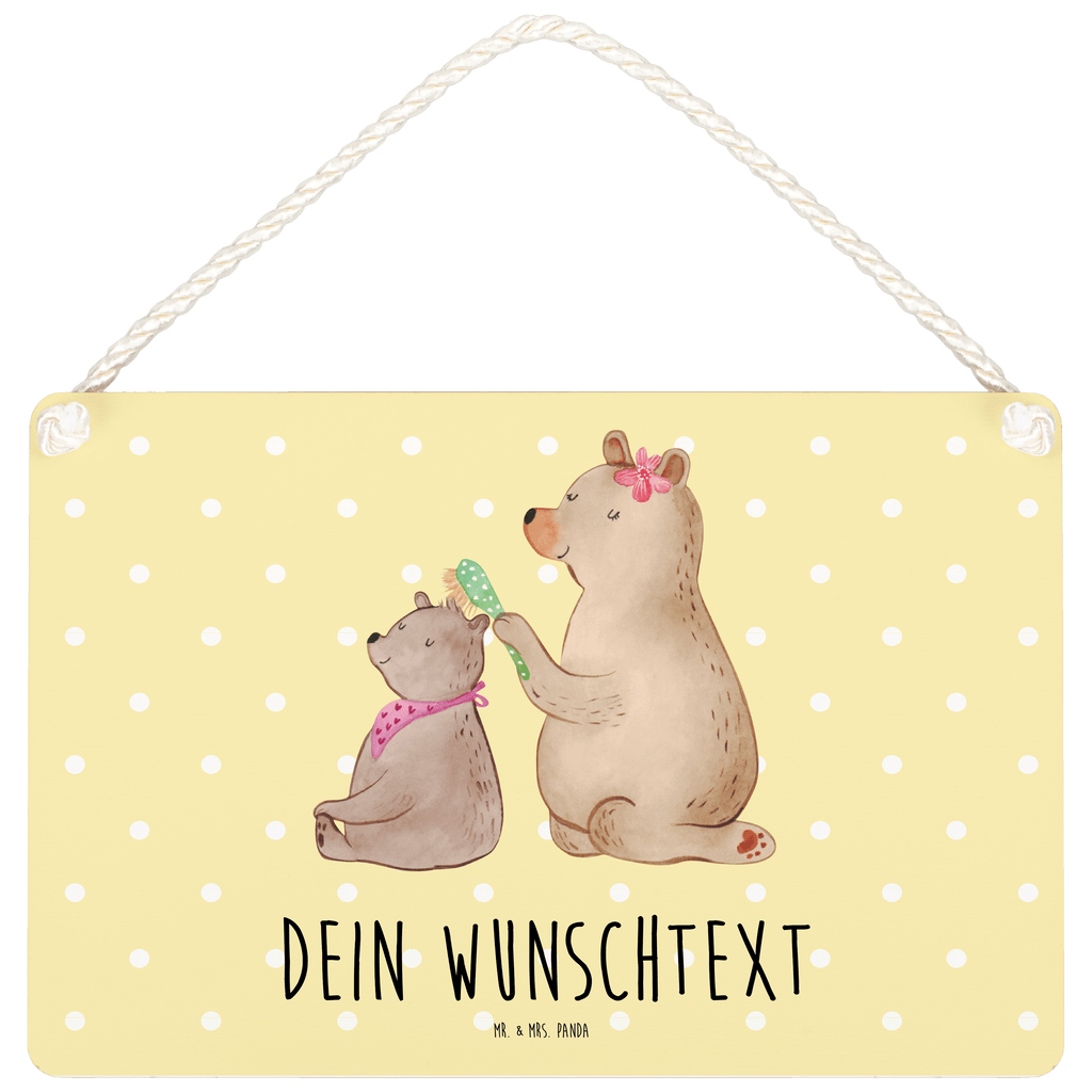 Personalisiertes Deko Schild Bär mit Kind Dekoschild, Deko Schild, Schild, Tür Schild, Türschild, Holzschild, Wandschild, Wanddeko, Familie, Vatertag, Muttertag, Bruder, Schwester, Mama, Papa, Oma, Opa, Geschenk, Mutti, Mutter