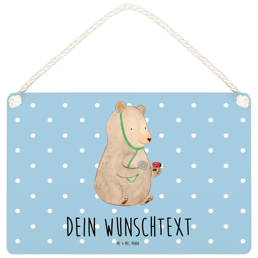 Personalisiertes Deko Schild Bär Arzt Dekoschild, Deko Schild, Schild, Tür Schild, Türschild, Holzschild, Wandschild, Wanddeko, Bär, Teddy, Teddybär, Arzt, Ärztin, Doktor, Professor, Doktorin, Professorin