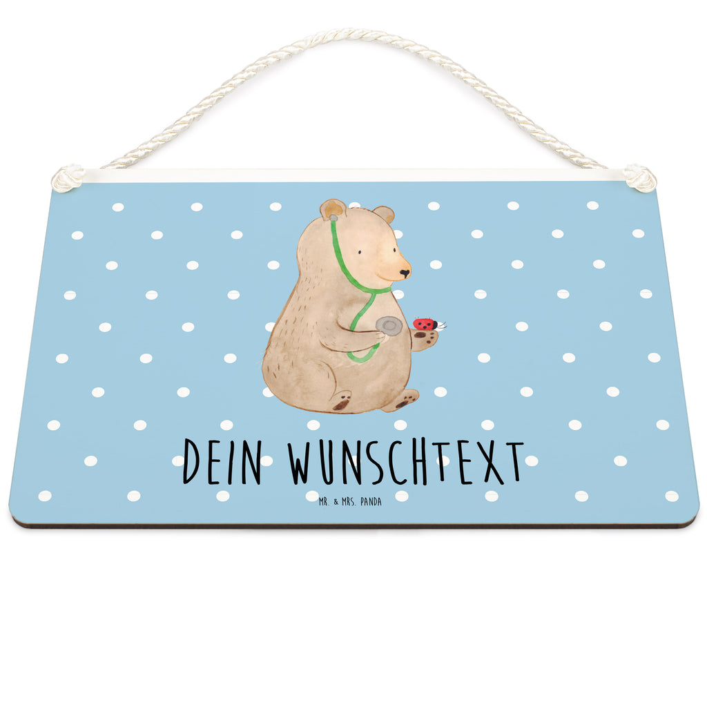 Personalisiertes Deko Schild Bär Arzt Dekoschild, Deko Schild, Schild, Tür Schild, Türschild, Holzschild, Wandschild, Wanddeko, Bär, Teddy, Teddybär, Arzt, Ärztin, Doktor, Professor, Doktorin, Professorin