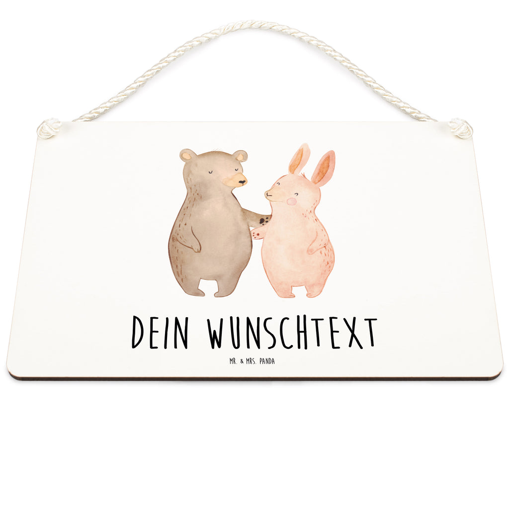 Personalisiertes Deko Schild Bär Hase Umarmen Dekoschild, Deko Schild, Schild, Tür Schild, Türschild, Holzschild, Wandschild, Wanddeko, Liebe, Partner, Freund, Freundin, Ehemann, Ehefrau, Heiraten, Verlobung, Heiratsantrag, Liebesgeschenk, Jahrestag, Hocheitstag, Freunde, bester Freund, Hase, Bär, Bärchen, best friends