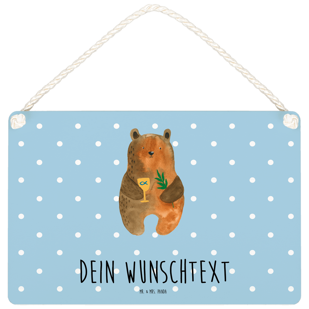 Personalisiertes Deko Schild Konfirmation-Bär Dekoschild, Deko Schild, Schild, Tür Schild, Türschild, Holzschild, Wandschild, Wanddeko, Bär, Teddy, Teddybär, Konfirmation, Kirche, evangelisch, Gottesdienst