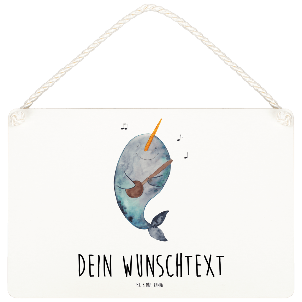 Personalisiertes Deko Schild Narwal Gitarre Dekoschild, Deko Schild, Schild, Tür Schild, Türschild, Holzschild, Wandschild, Wanddeko, Meerestiere, Meer, Urlaub, Narwal, Wal, Tanzen, Probleme, Problemlösung, Frust, Gespräche, Gitarre
