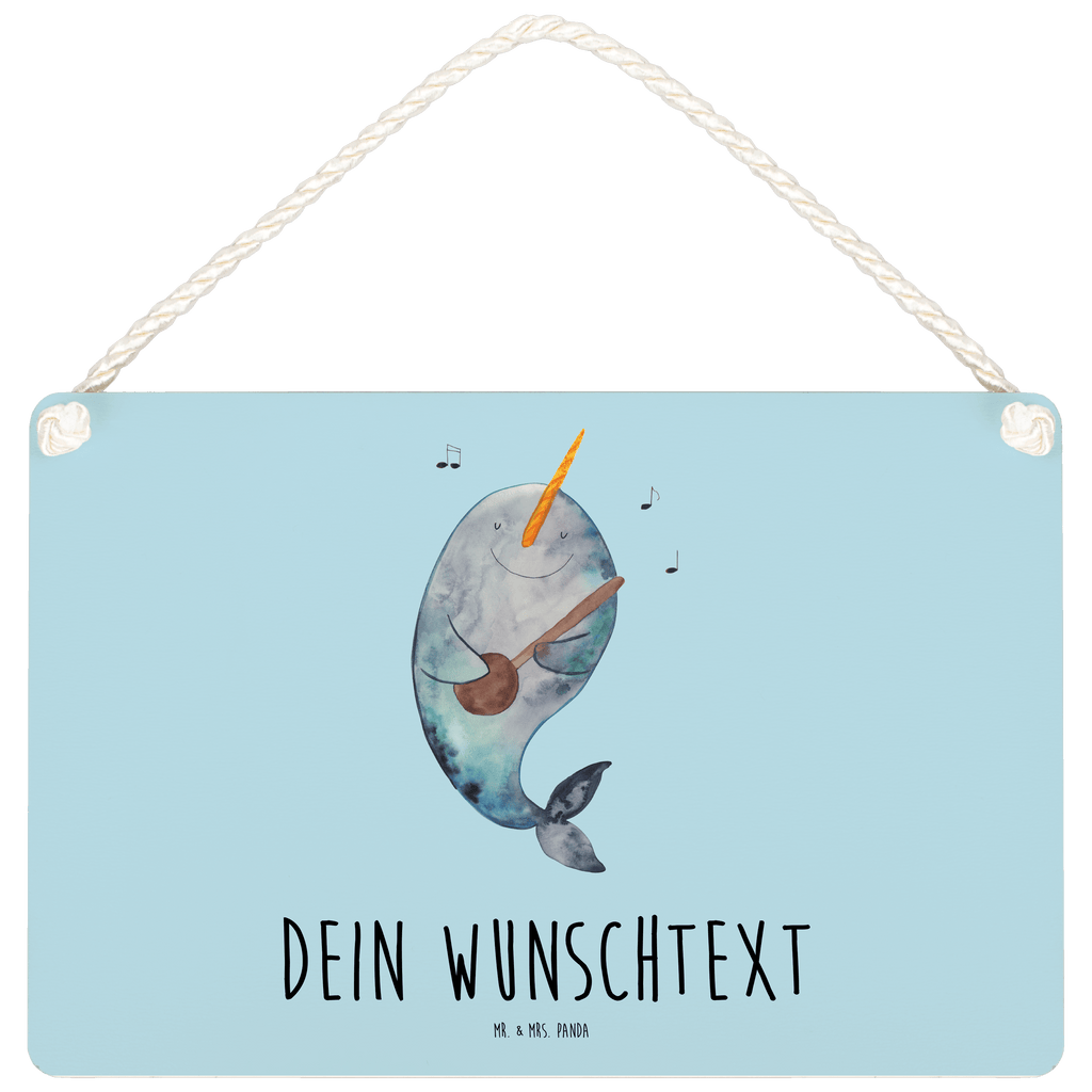 Personalisiertes Deko Schild Narwal Gitarre Dekoschild, Deko Schild, Schild, Tür Schild, Türschild, Holzschild, Wandschild, Wanddeko, Meerestiere, Meer, Urlaub, Narwal, Wal, Tanzen, Probleme, Problemlösung, Frust, Gespräche, Gitarre