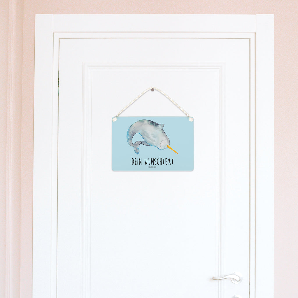 Personalisiertes Deko Schild Narwal Dekoschild, Deko Schild, Schild, Tür Schild, Türschild, Holzschild, Wandschild, Wanddeko, Meerestiere, Meer, Urlaub, Narwal, Wal, Putzen, Hausfrau, Junggesellin, aufräumen, Kinderzimmer